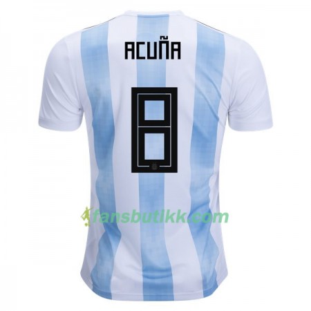 Fotball-VM 2018 Argentina drakt Acuna 8 Hjemmetrøye